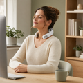 USB Heated Neck Massager with Pulse Stimulation and Voice Guidance